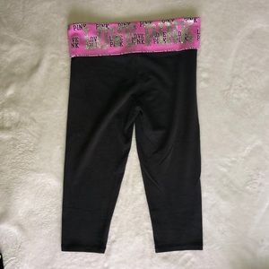 Pink Victoria’s Secret fold over Capri